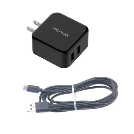 30W Quick Home Charger for Google Pixel 6a/6/Pro Phones - 6ft USB Cable 2-Port USB Power Cord Travel Wall for Google Pixel 6a/6/Pro Models