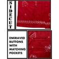 thumbnail image 6 of HAPPY BAY Men's Button Down Short Sleeves Casual Hawaiian Shirt Beach Aloha Party Summer Holidays Vacation Shirts For Mens S Mistletoe Red_AE23, 6 of 6