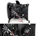 thumbnail image 2 of AKKON - For GMC Sierra [Dual LED Ring] Black Smoked Headlight + [C-SHAPE LED] Tail Brake Lights Lamp Set, 2 of 7