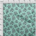 thumbnail image 2 of oneOone Cotton Poplin Twill Aquamarine Fabric Leaves & Floral Artistic Fabric For Sewing Printed Craft Fabric By The Yard 56 Inch Wide, 2 of 4