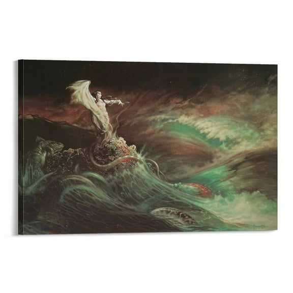 Frank Frazetta Painting Print Canvas Art Poster (9) Canvas Poster Wall Art Picture Prints Hanging Photo Gift Decor Home Posters Artworks 16x24inch(40x60cm)