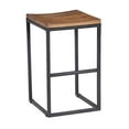thumbnail image 2 of Kosas Home PL11553 Davidson Counter Stool, 24", Hand-Distressed Natural Finish with Black Base, 2 of 4