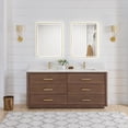 thumbnail image 3 of Vinnova Porto 72" Wood Double Bath Vanity with Mirror in Aged Dark Brown, 3 of 15
