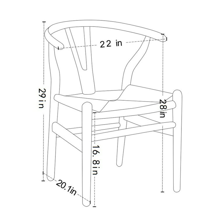 Wishbone chair online measurements