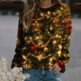 thumbnail image 2 of Edvintorg Women's Crewneck Sweatshirts Long Sleeve Christmas Print Loose Round Neck Pullover Top Casual Plus Size Women T-Shirt Navidad 2024, 2 of 4