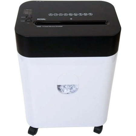 Shredder Micro-Cut Paper Shredder, 14-Sheet, Black/White