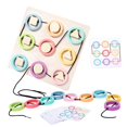 thumbnail image 4 of HILABEE Wooden Lacing Toy Fine Motor Skills Threading Board Block Toy Puzzles Board Game B, 4 of 9