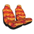thumbnail image 3 of Car Seat Covers Are Protected From Dust And Spillage And Elastic Straps Are Easy To Install For Easy Car Suv Truck Delivery Vector Camouflage Pattern Orange Red_4 1, 3 of 8