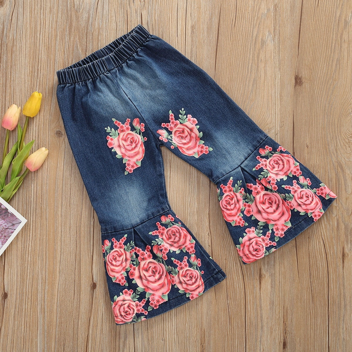 Little Girl Denim Jeans, Patchwork 