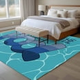 thumbnail image 5 of Area Rug 60×96in, Blue Water Ripples Floor Carpet Living Room Rug, Gradient This Way to The Pool Non-Slip Welcome Mat Indoor Rugs for Bedroom Dining Room, 5 of 9