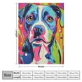 thumbnail image 4 of Autua Colorful Pitbull Fleece Blanket Animal Print Pit Bull Fleece Throw Blanket for Mom Women Men Kids Super Soft Plush Dog Blanket Throw Plush Blanket for Bed Sofa Valentine's Day Decor  60x80in, 4 of 6
