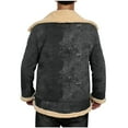 thumbnail image 3 of Tawop Jacket Men Long Sleeve Zip Hoodless Casual Winter Jackets for Men,Dark Gray,S, 3 of 6