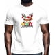 thumbnail image 2 of Camisetas informales de manga corta con renos navideños para hombre, camisetas gráficas, 2 of 8