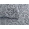 thumbnail image 7 of Chezmoi Collection Seville 9-Piece Medallion Paisley Jacquard Comforter Set, Queen, Gray/Silver, 7 of 7