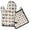 White Boston Terrier, variant on White Boston Terrier and Flower Kitchen Oven Mitt and Pot Holder Sets 2 Pcs for Baking, Cooking and Grilling, Heat Resistant Up To 392 °F
