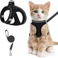 thumbnail image 4 of Zoowhale 2pcs Adjustable Pet Harness & Leash Set, Breathable Mesh Cat Harness with Leash, Pet Supplies for Outdoor Walking, Universal Harness, Safety Harness Straps (Pink, M), 4 of 5