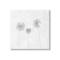 Stupell Industries Dandelion Florals Flying Seeds Flower Line Art Drawing,24 x 24, Design by Cloverfield & Co.