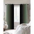 thumbnail image 2 of Blackout Curtains for Bedroom, Sage Green Black Ombre Room Darkening Window Drapes for Living Room, Gradient Contemporary Abstract Art Thermal Insulated Grommet Curtains, 42x54 inch, 2 Panels, 2 of 9