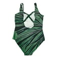 thumbnail image 4 of Women's Swimwear One Piece Plus Size Conservative Gradient Stripe Large Beachwear Bikini Plus Size Swimwear, 4 of 6