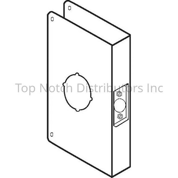 Don-Jo CW8S Classic Wrap Around for Deadbolt with 1.5 in. Hole with 2.75 in. Backset & 1.75 in. Door - Stainless Steel Finish