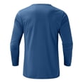 thumbnail image 4 of TrendOFT Henley Shirts for Men Long Sleeve Casual Basic T-Shirts Button Vintage Lightweight Fall Tee Tops Blue XL, 4 of 7
