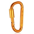 thumbnail image 6 of 9 Pack Aluminum Alloy D-ring Locking Carabiner Clip Set Screw Lock Hanging Hook Buckle Keychain with Steel Wire Ring for Outdoor Camping Hiking, 6 of 9