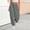 Gray women harem pants with pockets a1, variant on Cagogo Women Harem Pants Flowy Casual Loose Long Trousers with Pockets Elastic Waist Solid Basic Lounge Pants for Summer Beach Yoga, White S