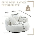 thumbnail image 5 of MOONMISS Chenille High Back Lazy Boy Sofa with Throw Pillows for Adults and Children, Indoor Outdoor, Beige, 5 of 5