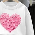 thumbnail image 4 of yboeqw 1T-10T Girl Fall Winter Outfits Embroidered Long Sleeve Crewneck Sweatshirt Top Pants Clothing Set,Size 3-4 Years, 4 of 4