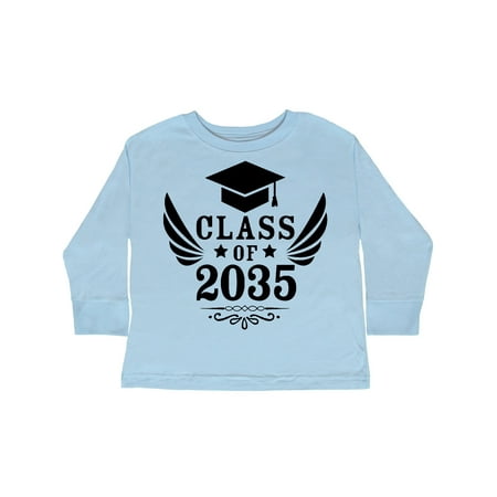 

Inktastic Class of 2035 with Graduation Cap and Wings Gift Toddler Boy or Toddler Girl Long Sleeve T-Shirt