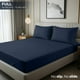 thumbnail image 2 of Sábana bajera ajustable Utopia Bedding, 137 x 191 cm, bolsillo profundo, azul marino, 2 of 8