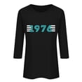 thumbnail image 5 of Lumosvexa Summer Graphic Short Shirt Sleeved Womens Casual T-Shirt Top Crew Neck T-Shirt Black Size XL, 5 of 5
