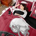 thumbnail image 4 of Castle Fairy Gamer Football Rugby Boy Girl Twin Bedding Sets 7-Piece,Sport Game Bedding Comforter Set Microfiber,Stars Print Breathable Sheet Sets,Lightweight Room Decor,Reversible, 4 of 8