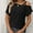 #0364-Black, variant on Womens Summer Trendy Cold Shoulder Short Sleeve T Shirts Criss Cross Casual Loose Tunic Shirts Tops Blouses