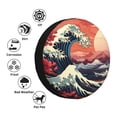 thumbnail image 6 of LNWH Retro Japanese Waves Pattern Waterproof Spare Tire Cover, Universal Spare Tire Wheel Covers 16 inch, 6 of 8