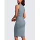 thumbnail image 2 of Vestido CRZ YOGA Butterluxe Midi Sin Mangas Fruncido Azul S, 2 of 4