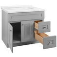 thumbnail image 6 of Design House Brookings 37-Inch Vanity in Gray with Modern Sink Top, Fully Assembled, 6 of 22