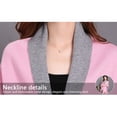 thumbnail image 4 of Minnieouse Poncho grueso de invierno para mujer con capa de borlas, chal cálido para fiestas, accesorio para vestir, viajes al aire libre Accesorios de disfraces negro rojo, 4 of 6