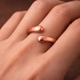 thumbnail image 2 of Pure Copper Wrap Ring – Smooth Hammered Minimalist Open Band – Handmade Adjustable Jewelry, 2 of 2