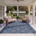 thumbnail image 3 of SAFAVIEH Courtyard Lauren Geometric Indoor/Outdoor Area Rug, Navy/Beige, 8' x 11', 3 of 11