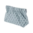 thumbnail image 1 of 1 Pc Bolsa de Maquillaje con Cierre a Presión para Mujeres, Bordado, para Actividades al Aire Libre, Gimnasio, Lona, Gris Azul - Grande, 1 of 3