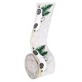 thumbnail image 2 of Injueey 1 unidad de cinta de arpillera clásica de tela de Navidad DIY con borde con cable para envolver regalos cinta de árbol de Navidad adornos de Type7 NO7 Injueey HA001470-03, 2 of 6
