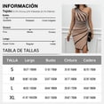 thumbnail image 7 of YNIQUE Women's One Shoulder Mid-Length Dress Slight Slit Dress Sleeveless Sexy Bodycon Hip Cocktail Dress, 7 of 7
