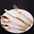 thumbnail image 2 of Vajilla de plata dorada, juego de cubiertos, tenedores, cuchillos, cucharas, Palace Premium, vajilla occidental, venta al por mayor Fivean unisex, 2 of 2