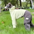 thumbnail image 5 of HQREA Greyhound Dog Winter Coat Jumpsuit Four-Legged Hooded Fullbody Whippet Clothes with Pocket, 5 of 6