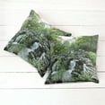 thumbnail image 6 of Ambesonne Japanese Throw Pillow Cover 2 Pack, Style Garden, 20", Green White, 6 of 7