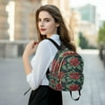 thumbnail image 6 of FORMRS Mini Backpack Purse for Women Travel Daypack Casual Shoulder Bag, Red Christmas Poinsettias, 6 of 7