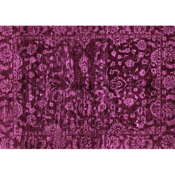 Ahgly Company Indoor Rectangle Abstract Purple Modern Area Rugs, 5' x 7'