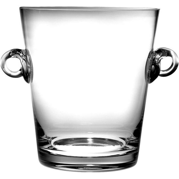 Barski -Glass- Ice Bucket- Wine Cooler - 7.25" H Glass - with 2 Handles - Clear - Made in Europe