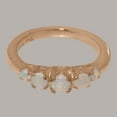 thumbnail image 5 of LBG British Made 14k Rose Gold Natural Opal Womens Promise Ring - 33 size options - Size 8.75, 5 of 6